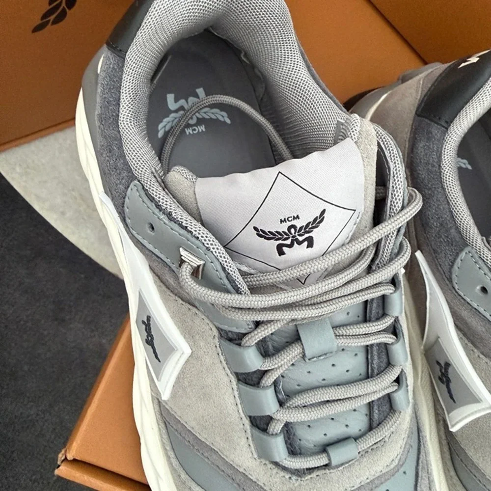 MCM Skywander Low‎ Top Sneakers Women's Ice Gray Lace Up Closure, 40